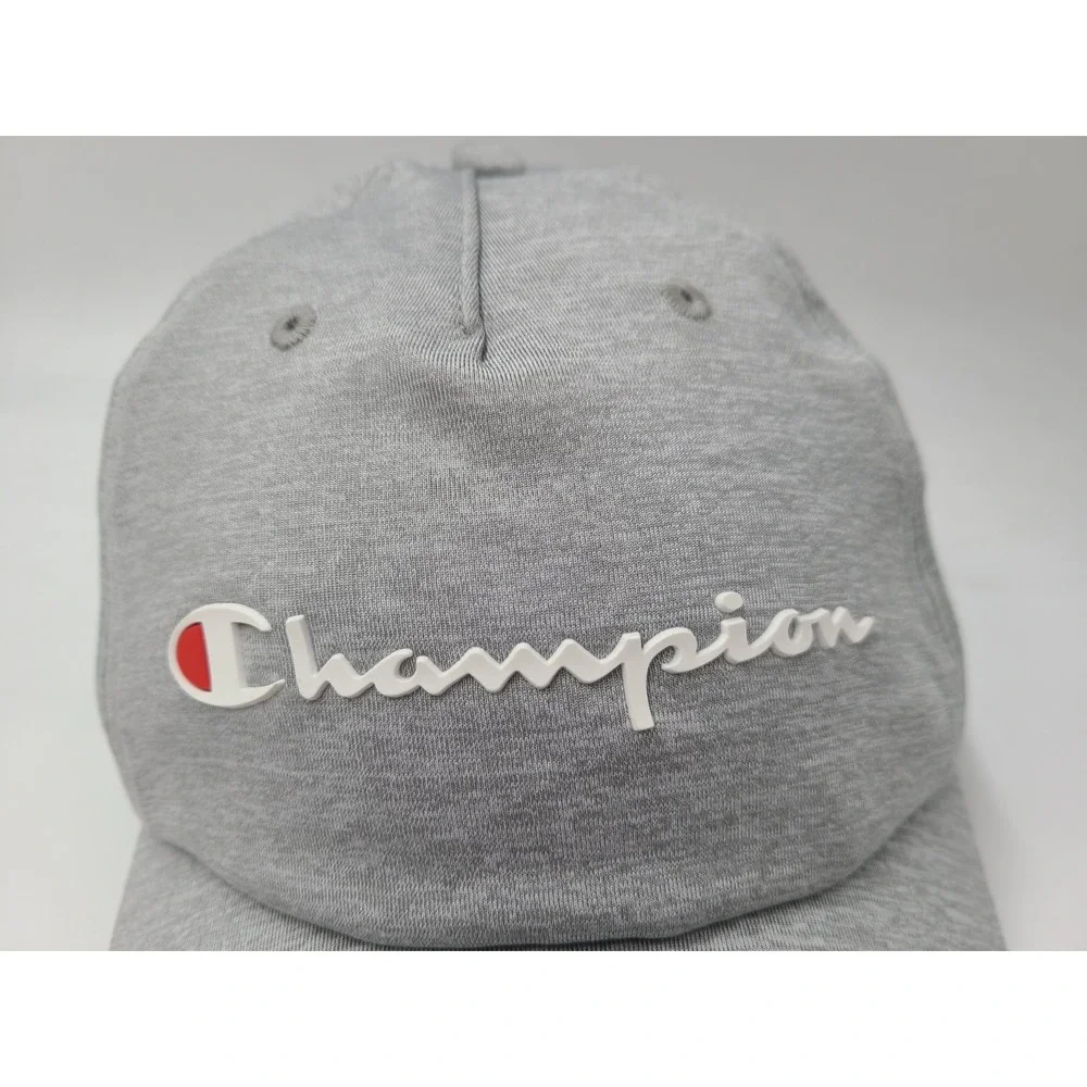 Champion Brand‎ Strapback Adjustable Hat Cap Polyester Blend Dad Men Women Gray